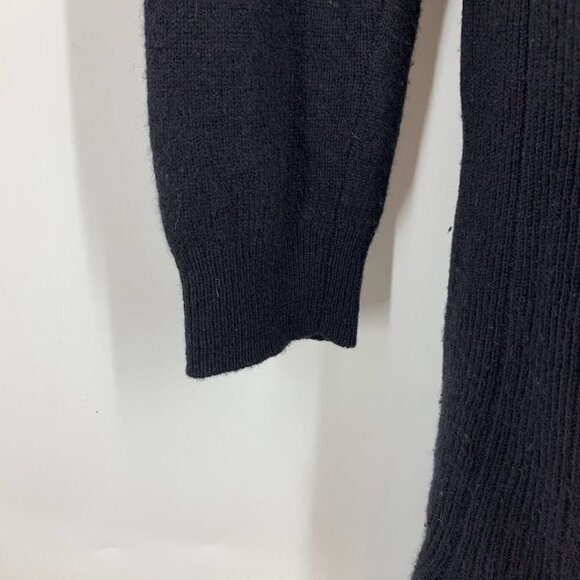 Halogen Women's Rib Knit Wool & Cashmere Long Open Front Cardigan Sweater SZ M - Picture 3 of 11